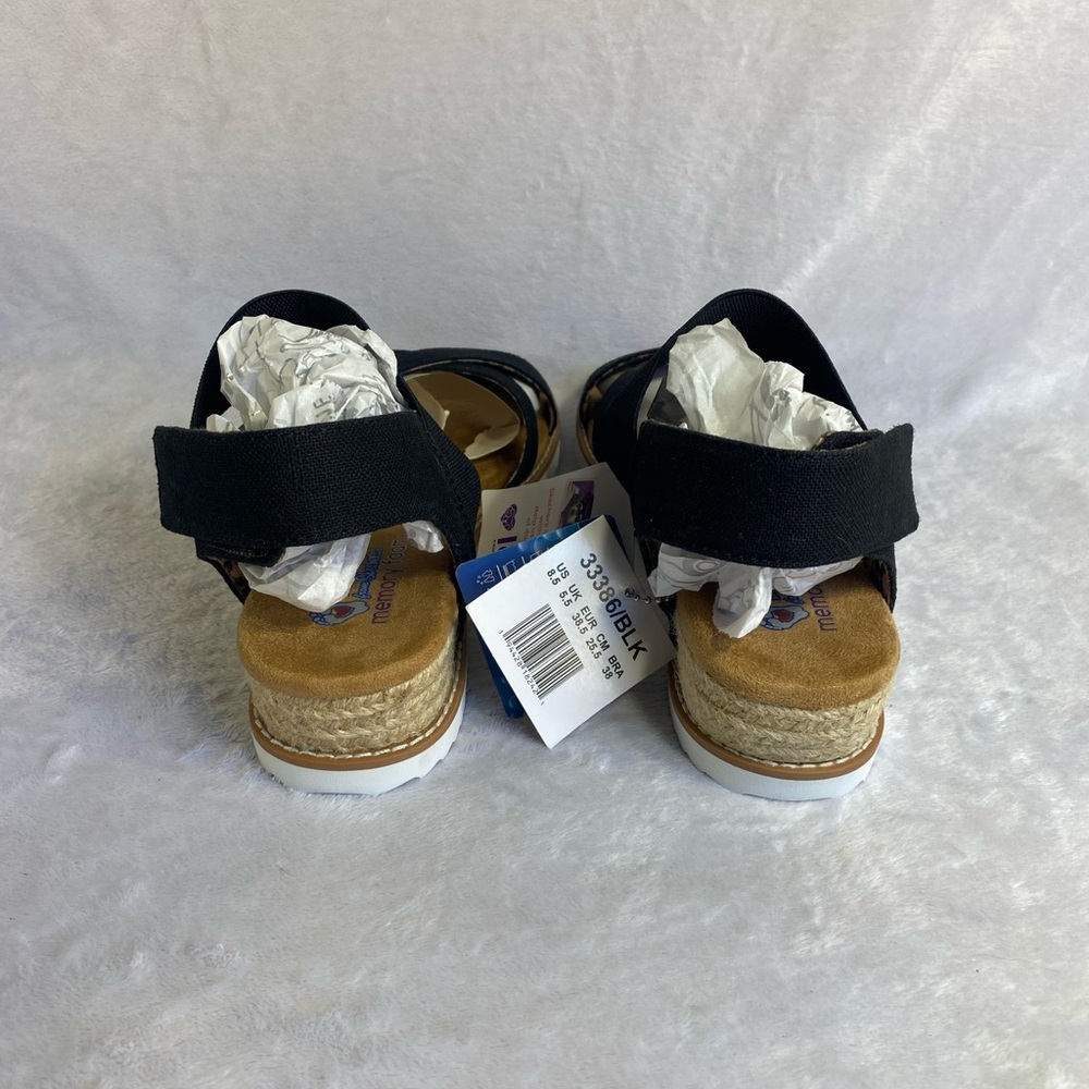 Skechers Women's Bobs Desert Kiss Secret Picnic Strappy Sandals Black Sz 8.5 NWT - Picture 4 of 11